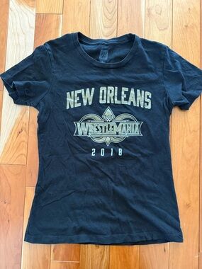 Womens WWE WrestleMania 2018 New Orleans Black Graphic Tee
